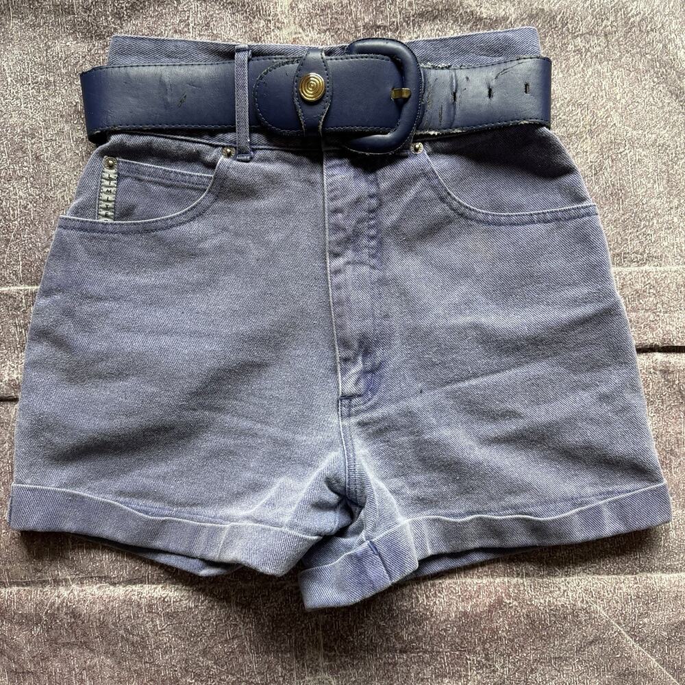 Women's Vintage Y2K Limited Jeans Pastel Purple Mom Belted Denim 3" Shorts Sz 4
